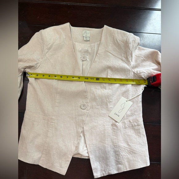 Joie Women’s Blazer Jacket Size L Beige Linen Blend Lightweight 1-Button NWT - Picture 5 of 9